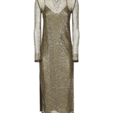 Abito midi rete paillettes 104709 A2EXX26 PINKO 