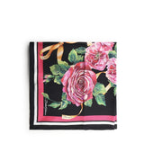 Foulard in twill di seta stampa Rose FN092R GDCUJHD5JA DOLCE & GABBANA 