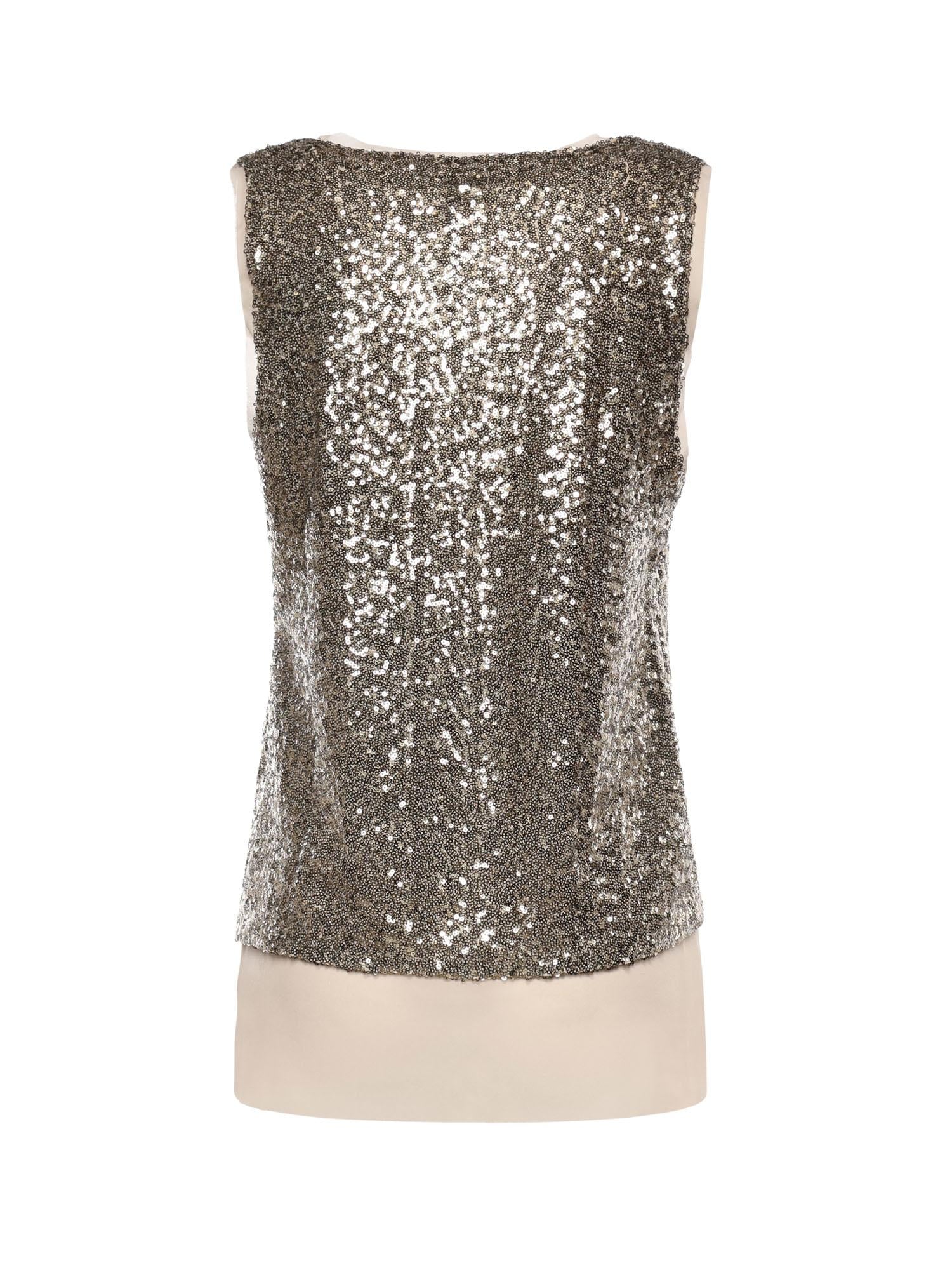 Canotta full paillettes 107743 A3ODH55 PINKO 