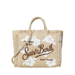 Borsa Colette in tessuto effetto paglia con logo COL0017 03047L MC2 SAINT BARTH 