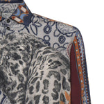 Camicia in seta con stampa piazzata leopardo MRIC0071 AKF11X0880 ETRO 