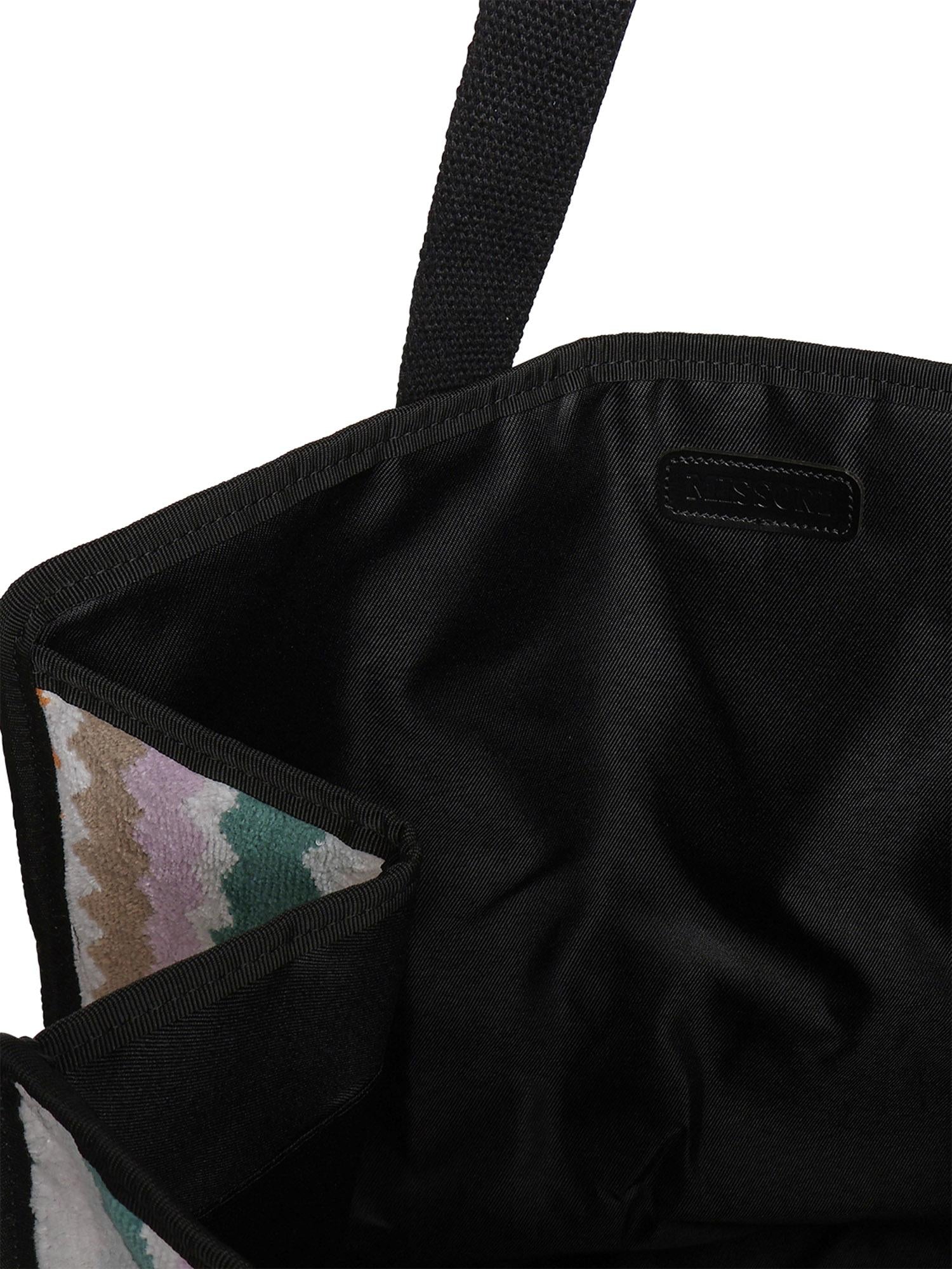 Borsa Aura in cotone zig zag 1F3OG00005 100 MISSONI HOME 