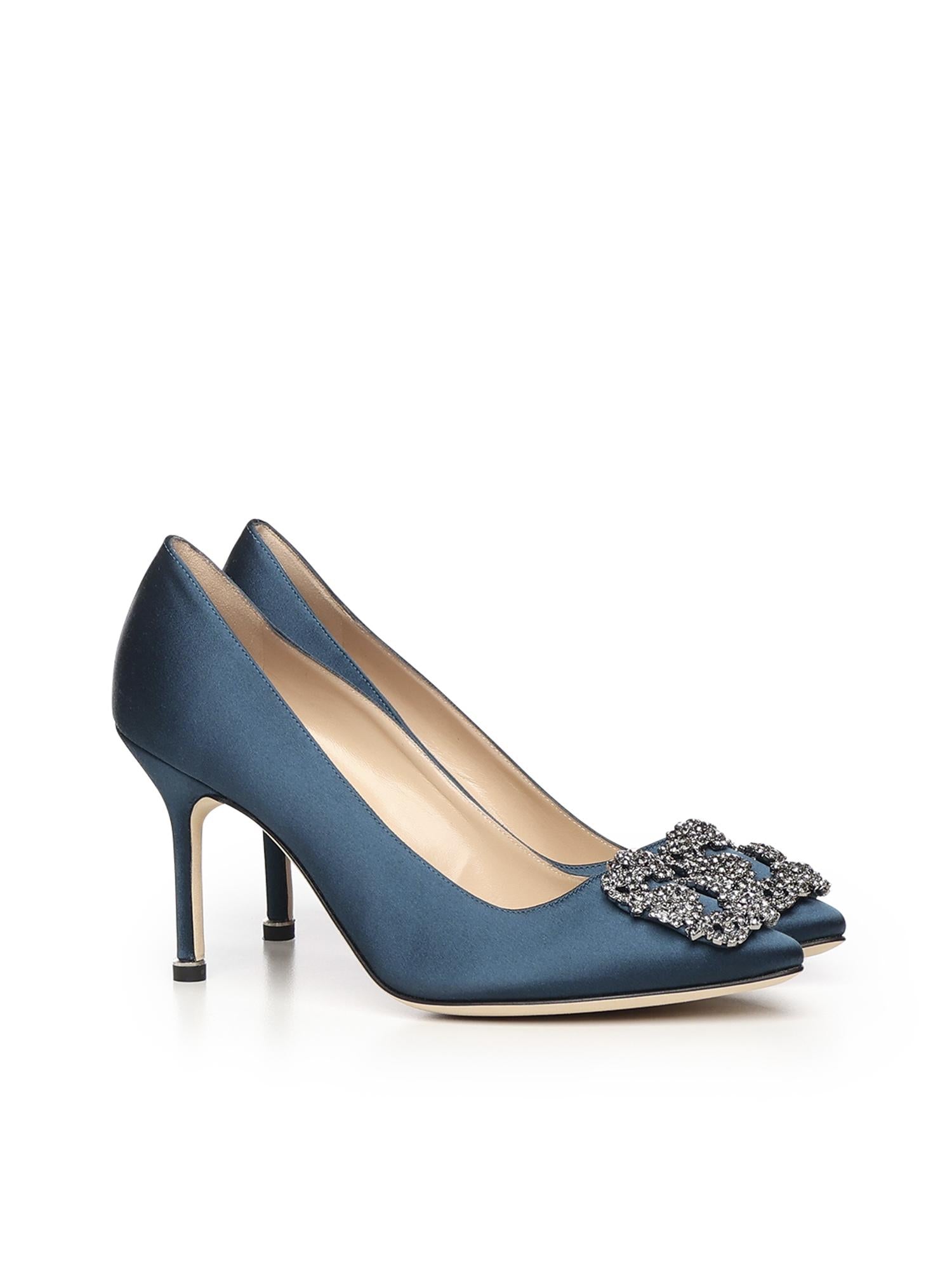 Décolleté Hangisi in raso 9XX0663 4029 MANOLO BLAHNIK 