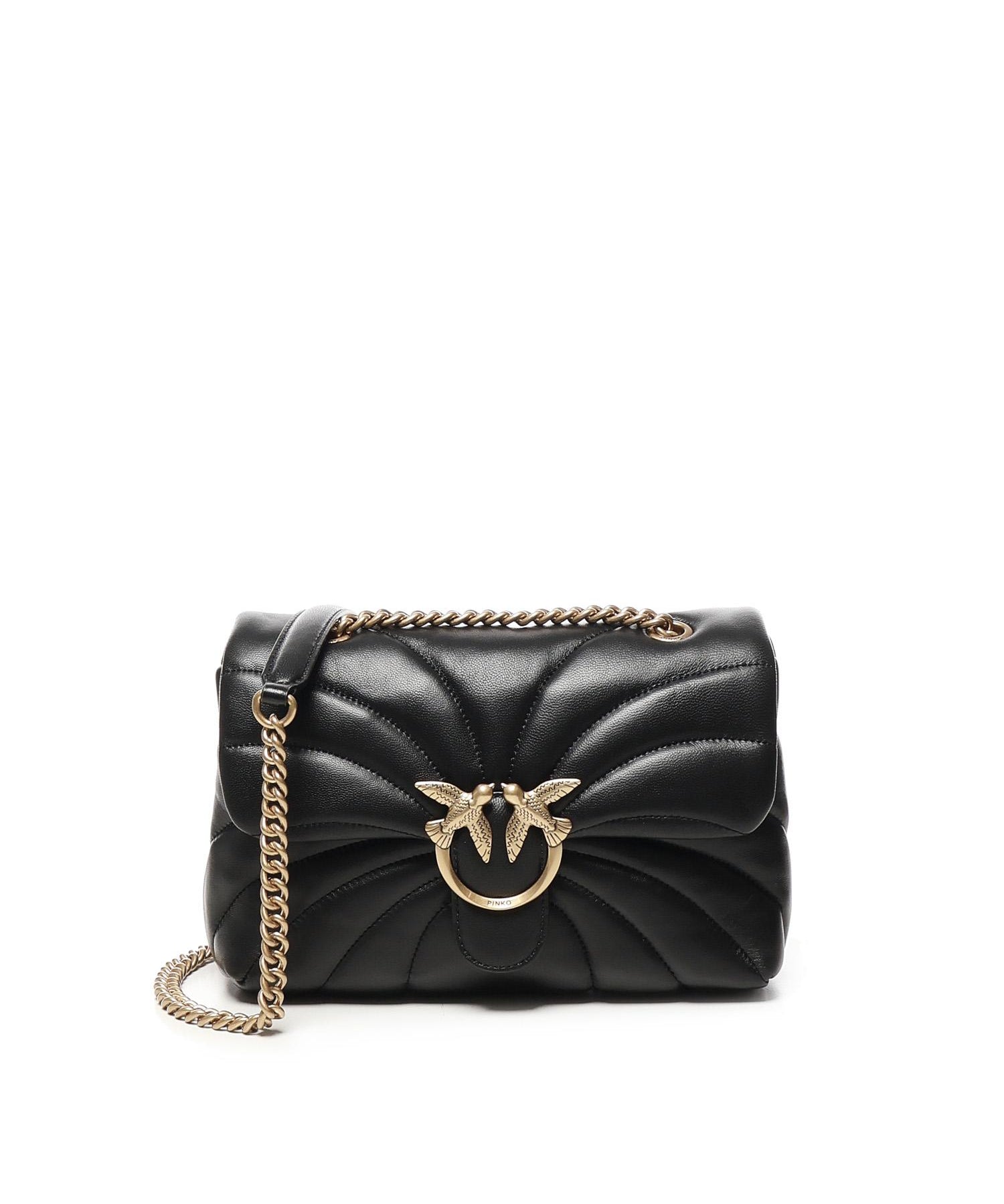 Borsa a tracolla grande Love Bag Puff trapunta farfalla 100038 A1EXZ99Q PINKO 