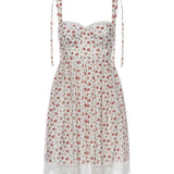 Abito corto in popeline stampa Roselline F60F9T HS5UBHA5XJ DOLCE & GABBANA 