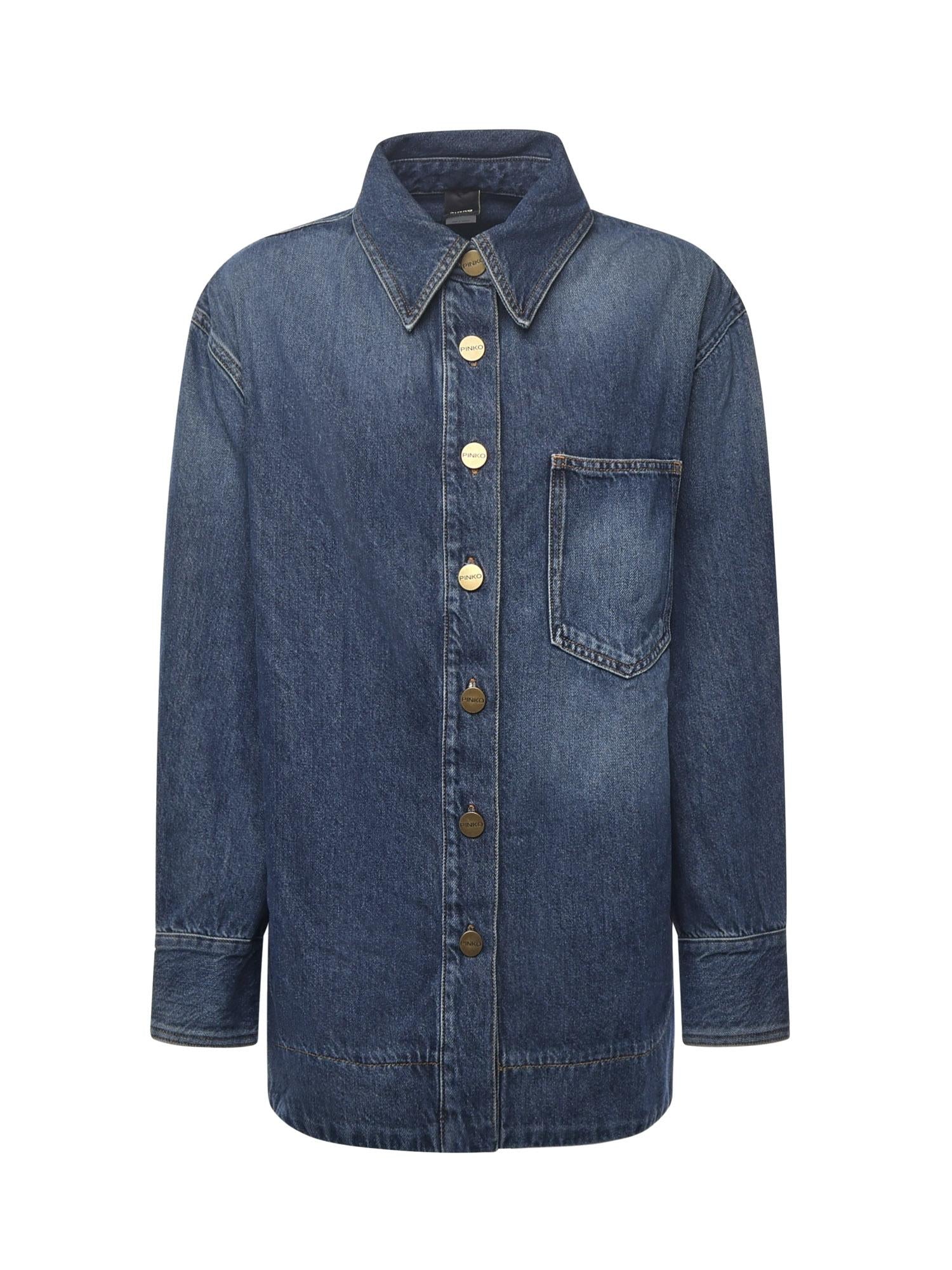 Camicia in misto cotone 105669 A2TXPJZ PINKO 