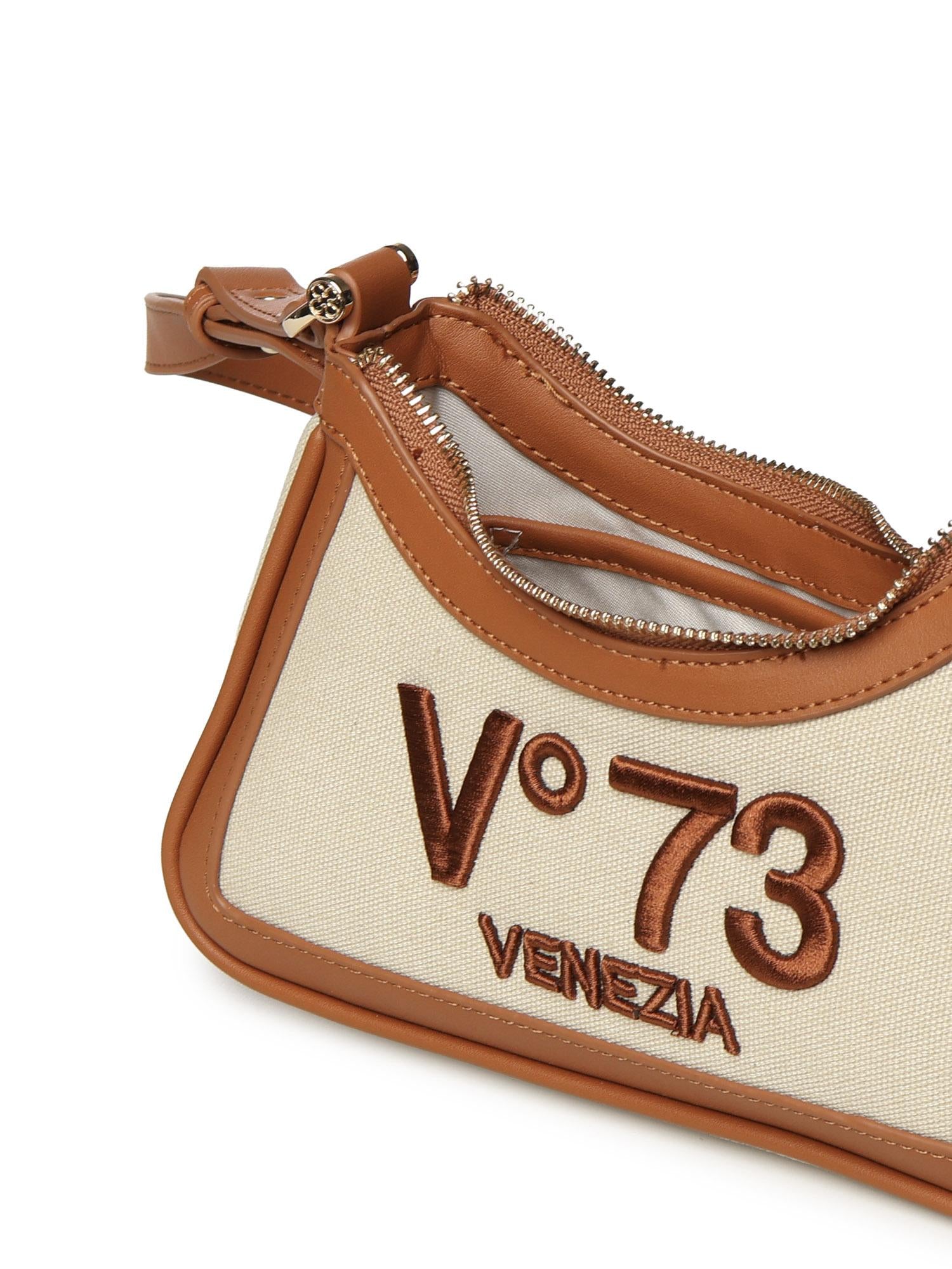 Borsa a tracolla Responsible con logo 73BS9MU02 RESPONSIBLE 73OFF WHITE/CUOIO V° 73 
