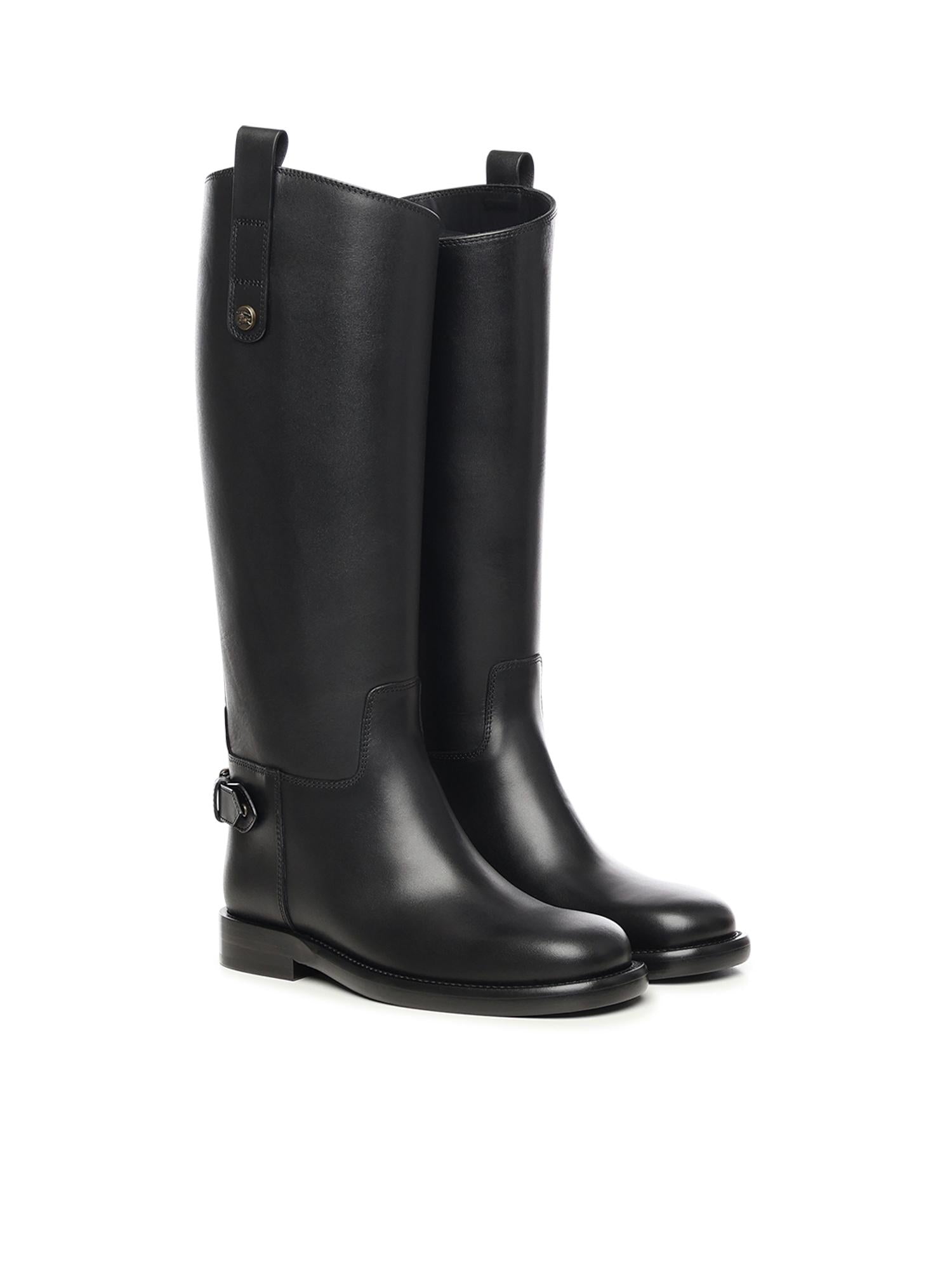 Stivali Cavalier in pelle 8114385 A1189 BURBERRY 