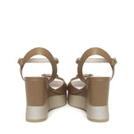 Sandali zeppa in pelle SA5117P0102S1853  LIU JO 