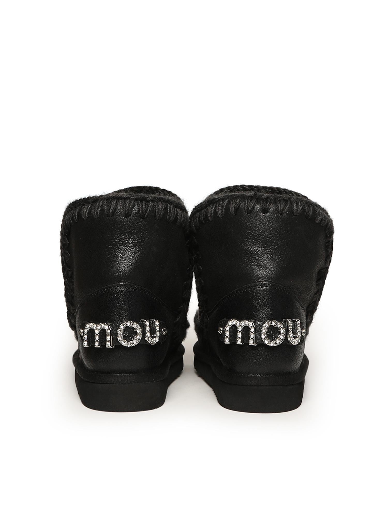 Stivali Eskimo 18 rhinestones logo MUFW101036B CBKG MOU 