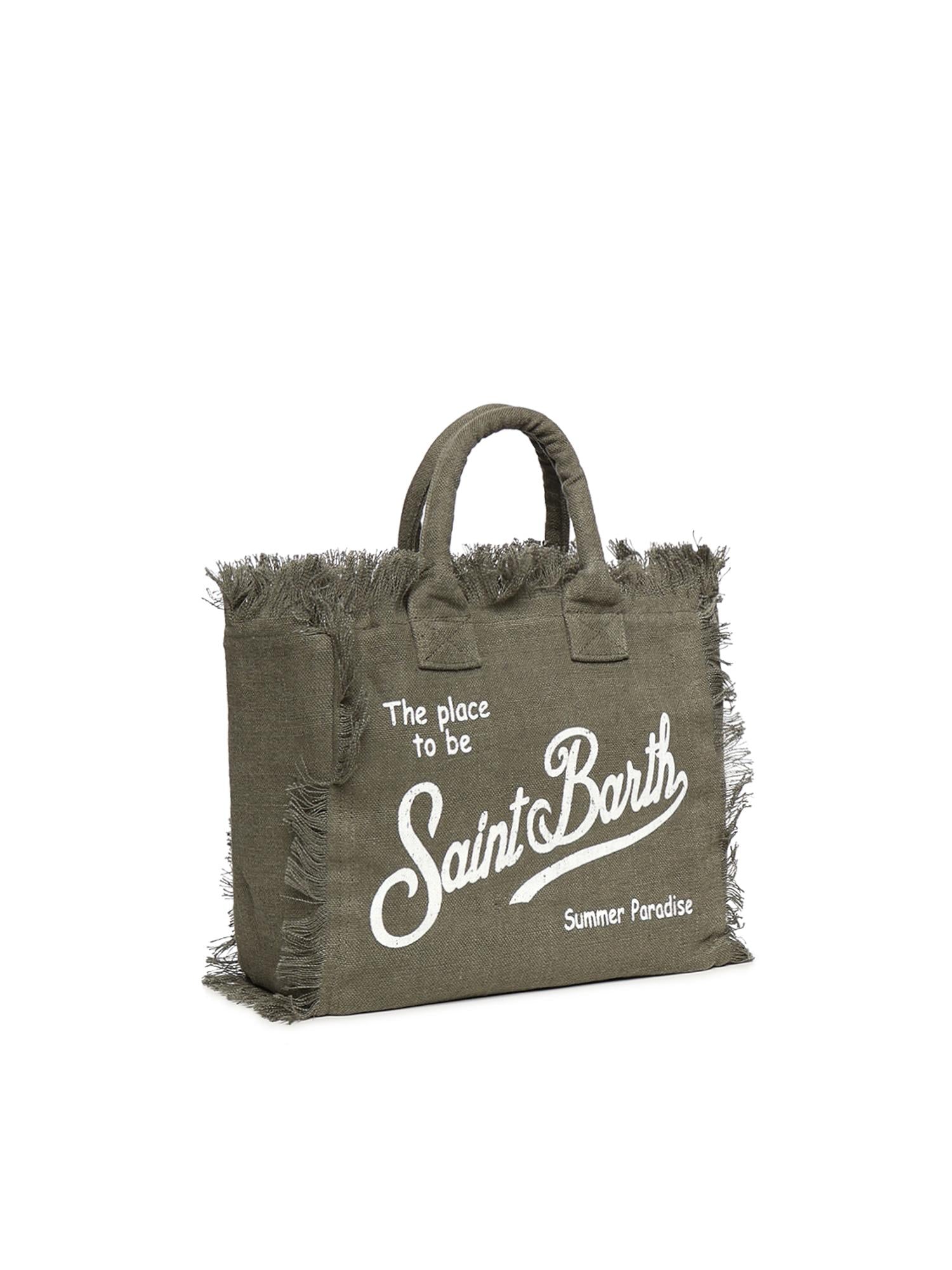 Borsa Colette in lino con logo COL0018 00144L MC2 SAINT BARTH 