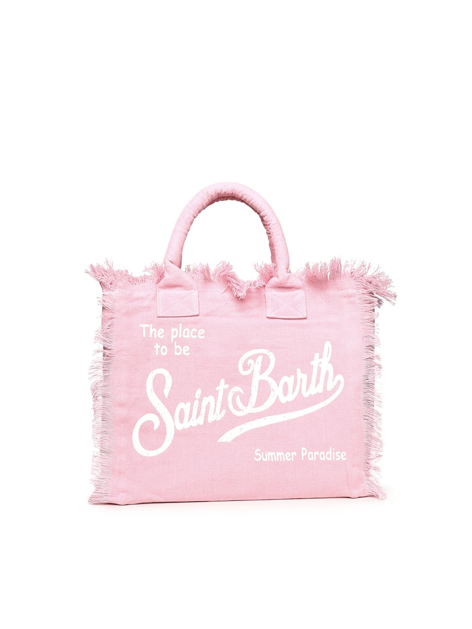 Borsa Vanity in lino con logo VANI022 00142L MC2 SAINT BARTH 