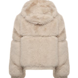 Pelliccia penny con cappuccio 73C19EX02 PENNYOFF WHITE V° 73 