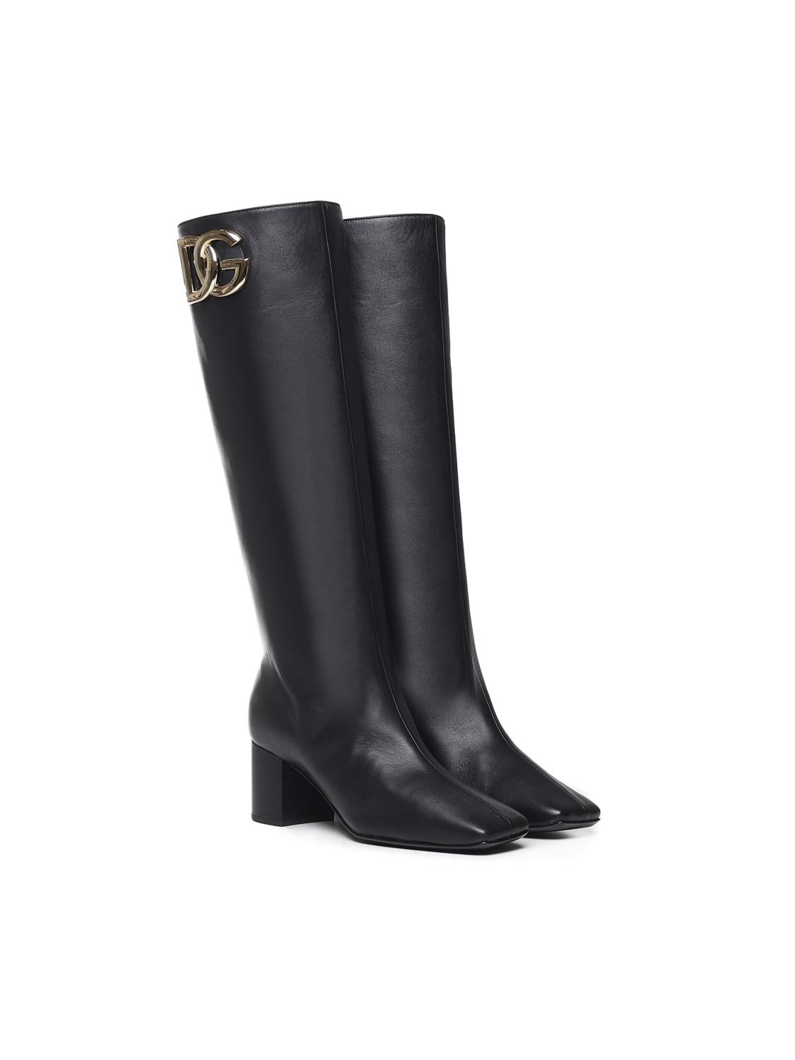 Stivali Jackie in pelle di agnello CU1067 AQ51380999 DOLCE & GABBANA 