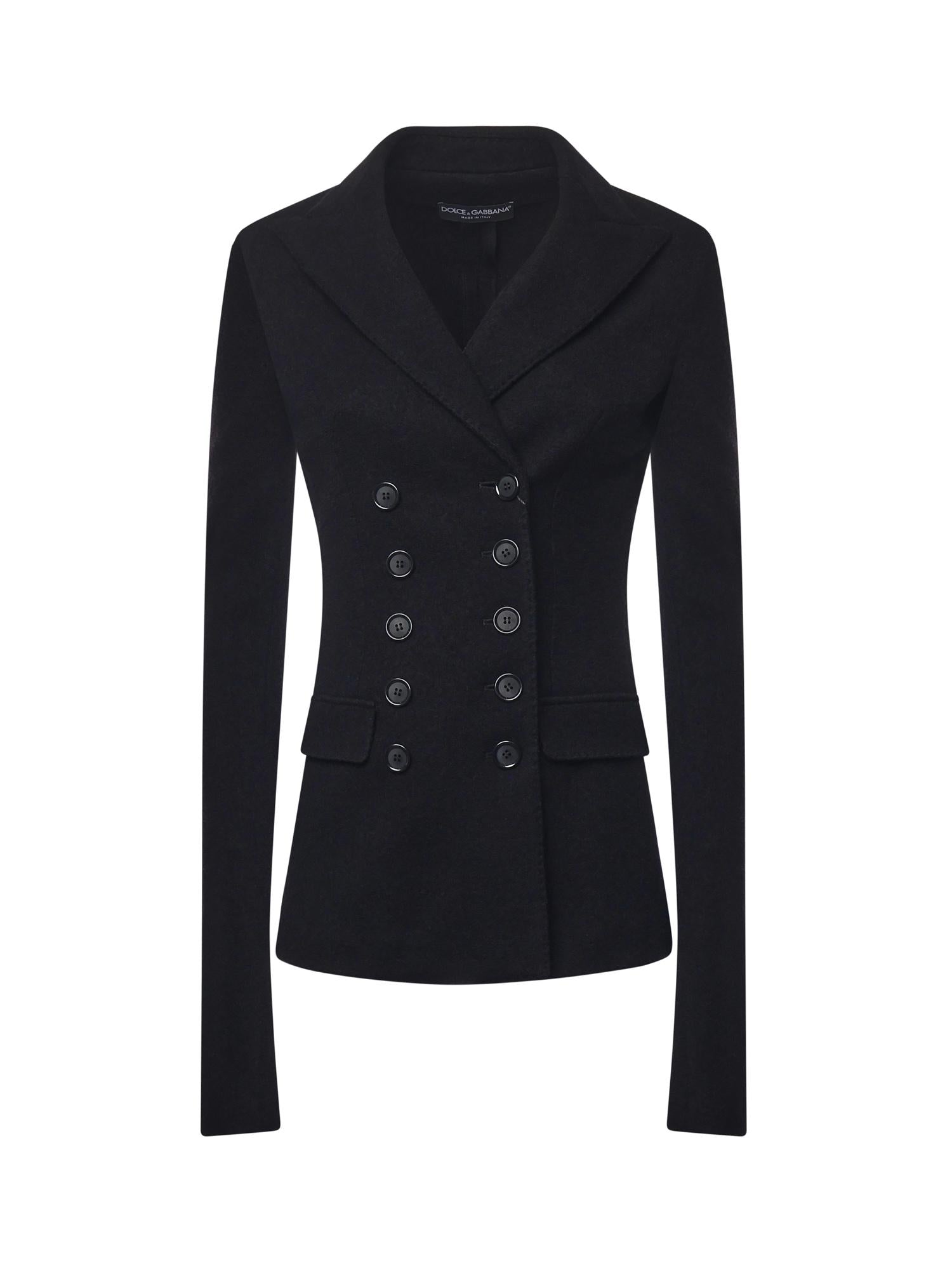 Giacca doppiopetto in panno lana F27HDT HU2BBN0000 DOLCE & GABBANA 