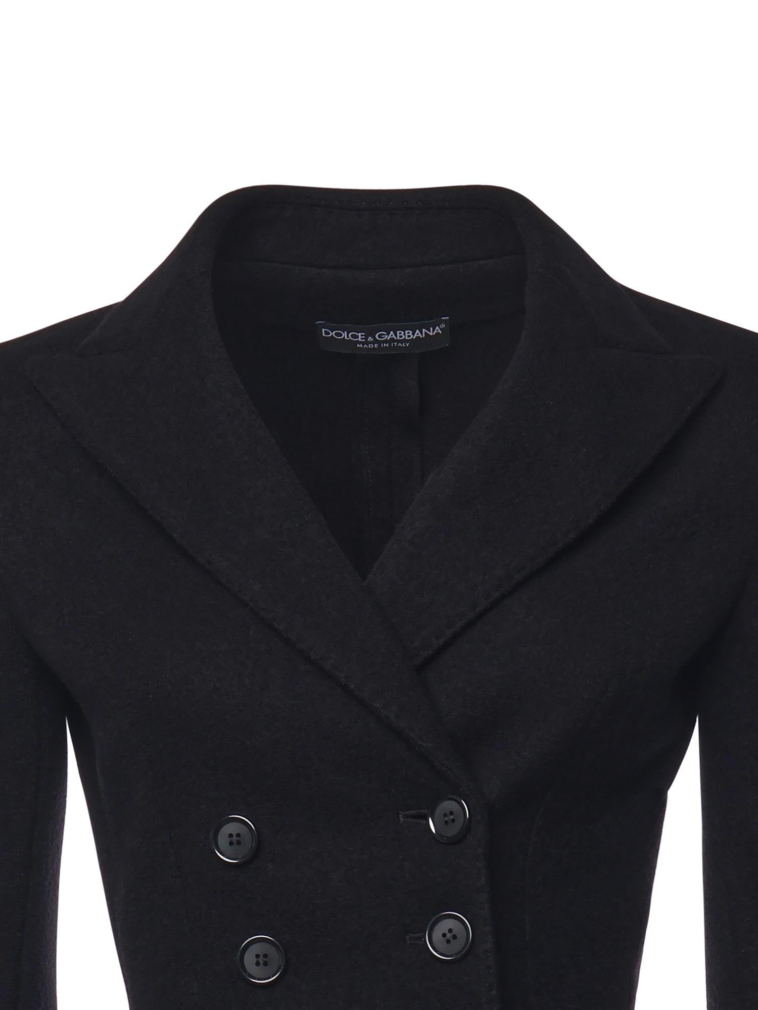 Giacca doppiopetto in panno lana F27HDT HU2BBN0000 DOLCE & GABBANA 