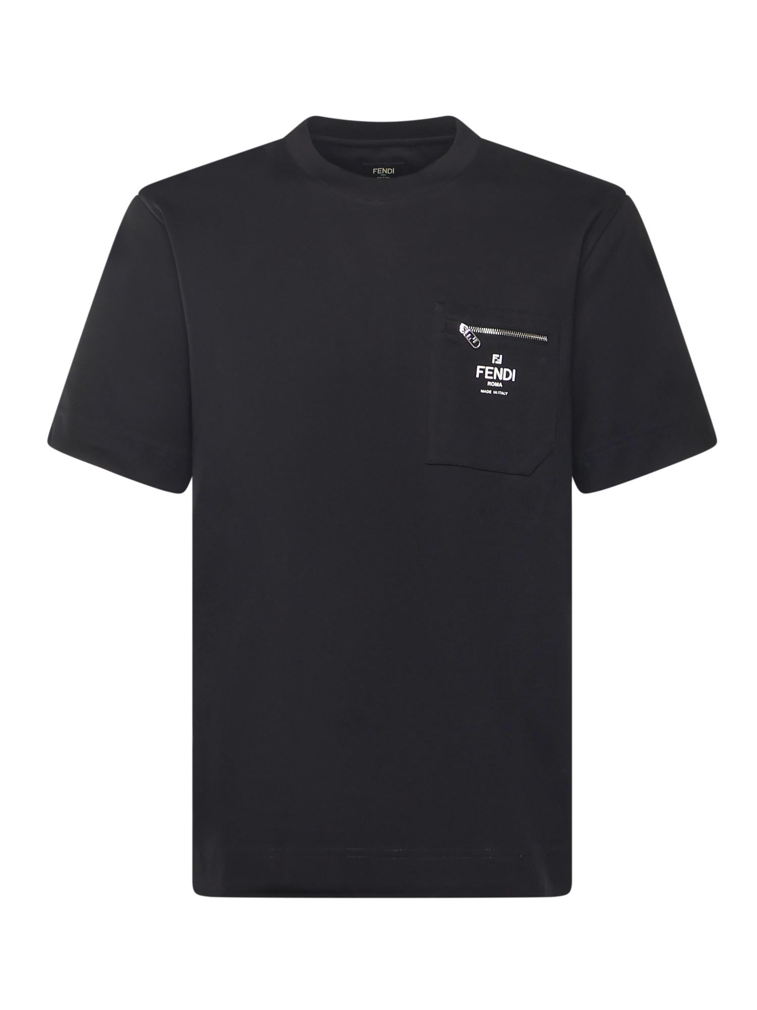 T-shirt in cotone con logo FY0936 ARYRF0QA1 FENDI 