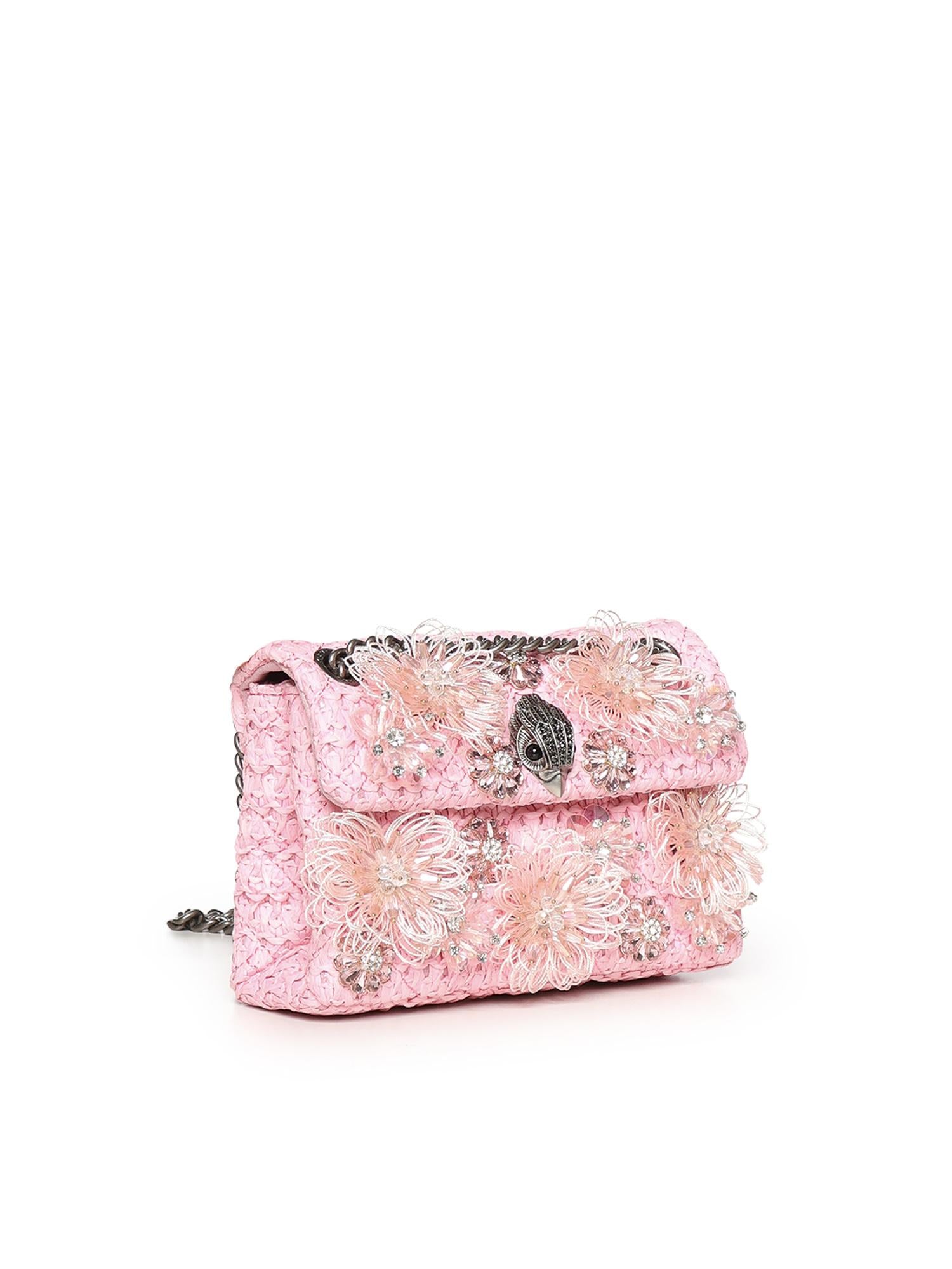 Borsa mini Kensington in rafia 5603498999 PINK KURT GEIGER 