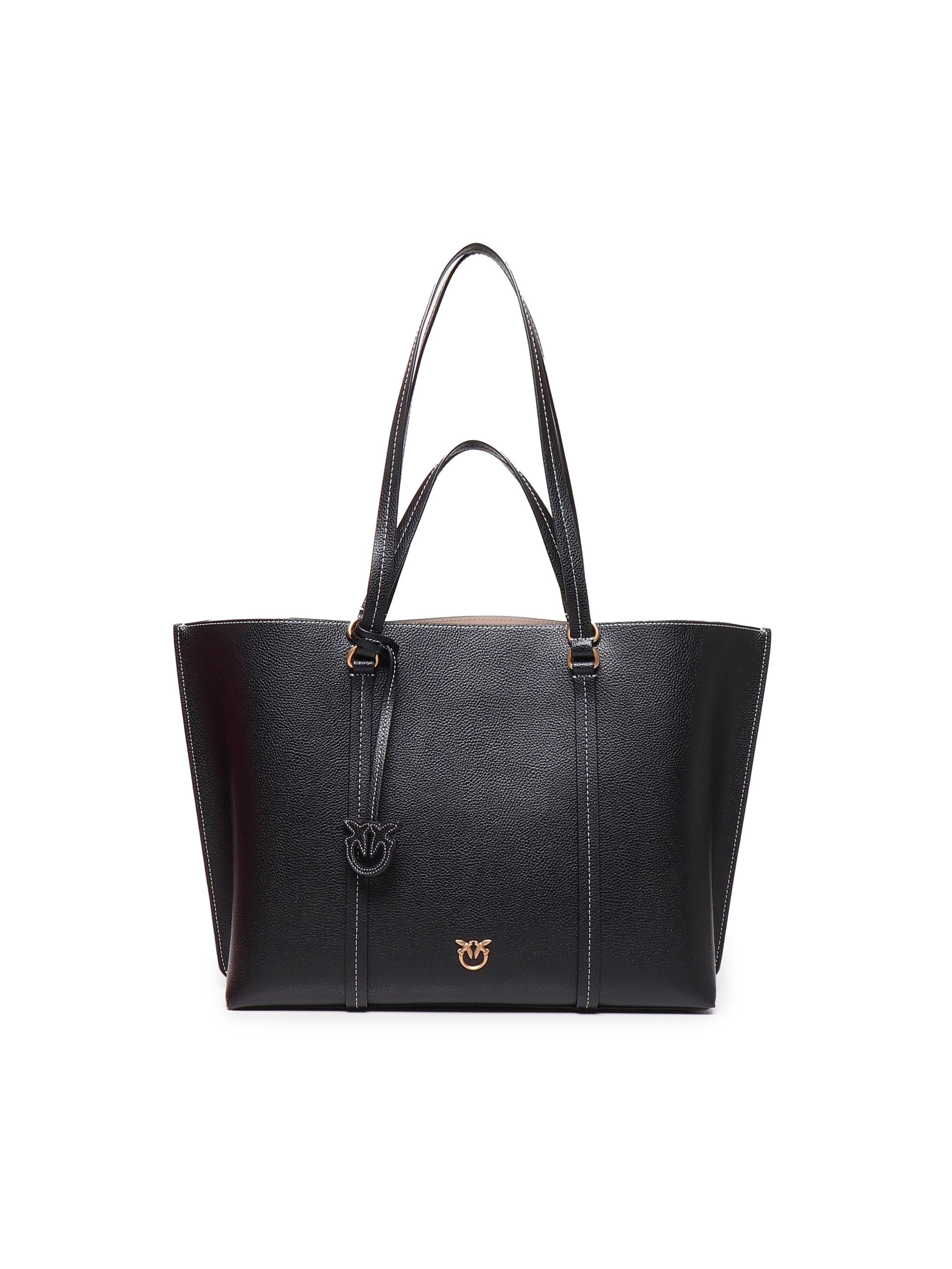 Borsa shopper grande in pelle bottalata 102832 A1LFZ99Q PINKO 