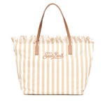 Borsa City in canvas a righe CBF0001 01763L MC2 SAINT BARTH 