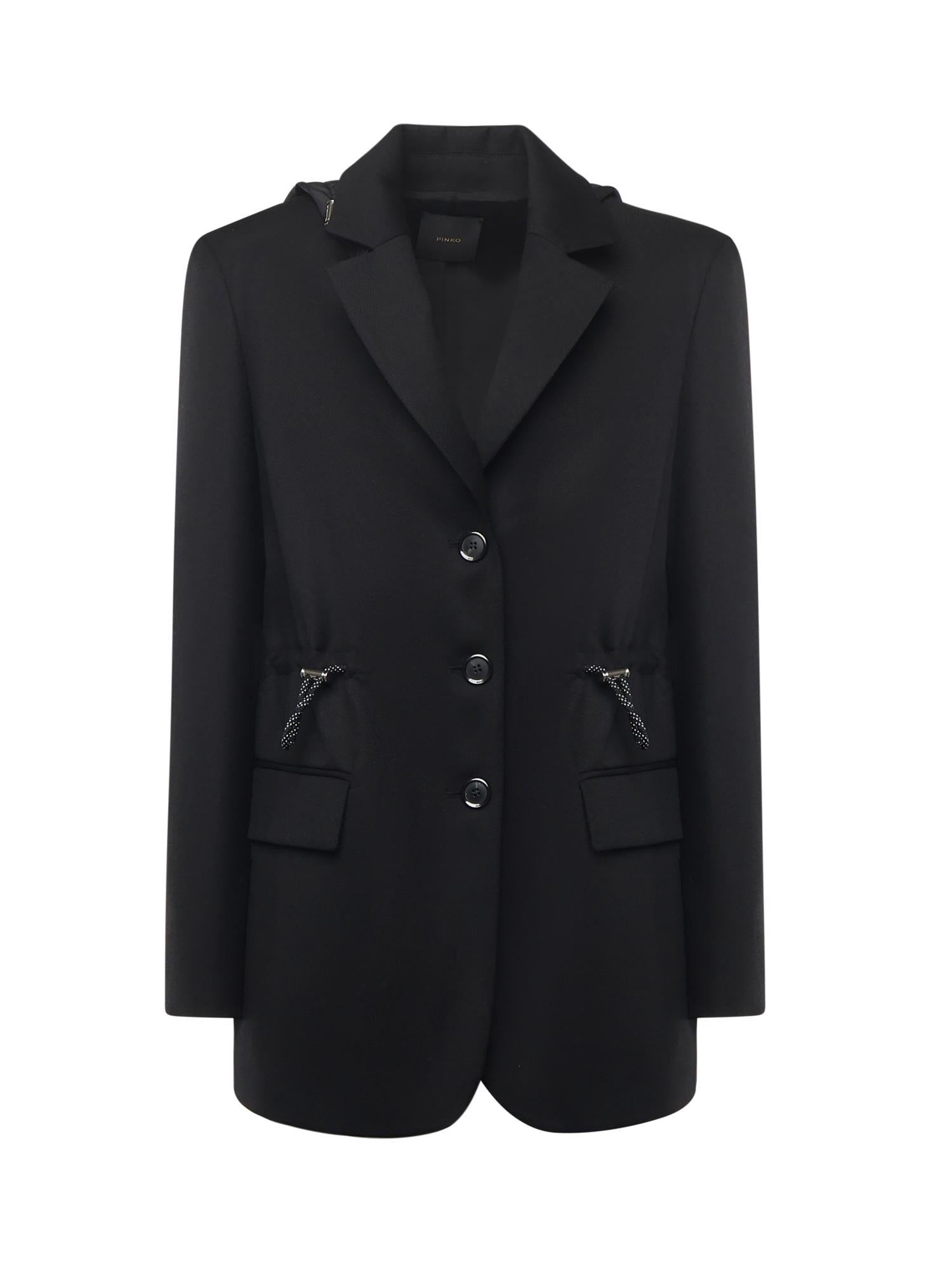 Giacca con cappuccio e coulisse 106117 A30CZ99 PINKO 