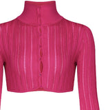 Top crop a costine<BR/> AA9S02234M712 -446 ALAIA 