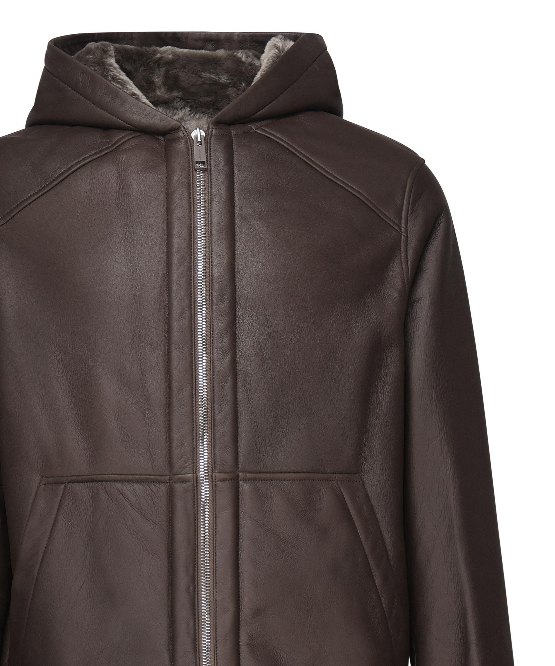 Giacca in pelle con cappuccio 25WHV60470M SISA9112 YVES SALOMON 