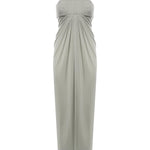 Abito lungo drappeggiato in chiffon A0469123 483 ALBERTA FERRETTI 