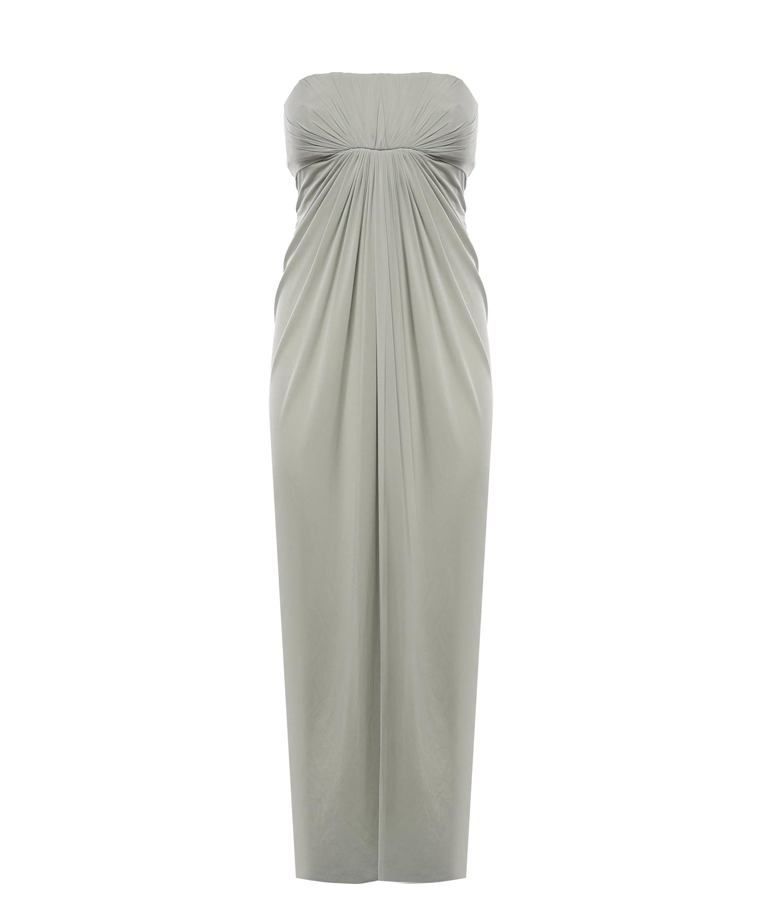 Abito lungo drappeggiato in chiffon A0469123 483 ALBERTA FERRETTI 