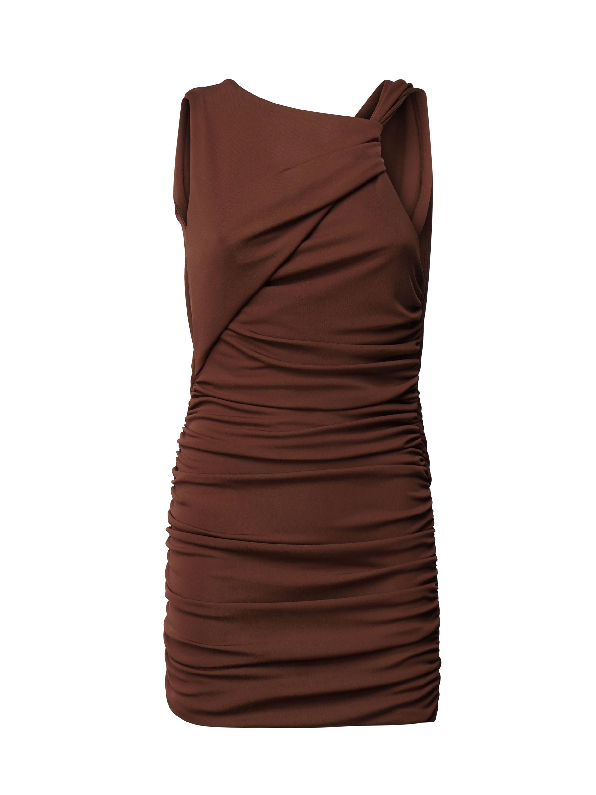 Abito con drappeggio T170114A TJP073CACAO THE ANDAMANE 
