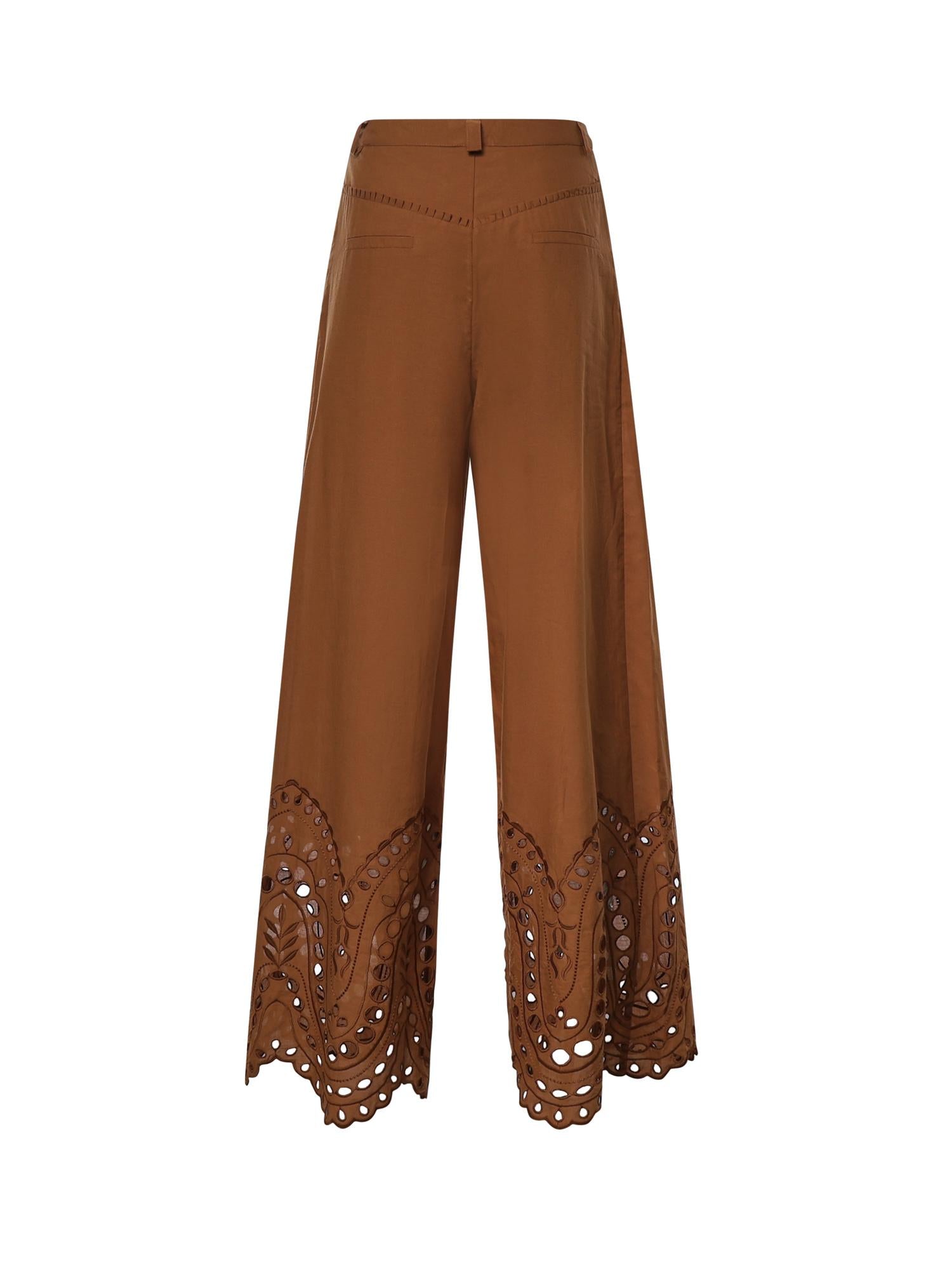 Pantaloni Ray in cotone 263502 BROWN CHARO RUIZ 