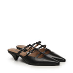 Sabot a listini in morbida pelle di vitello A55182 NERO CARMENS 