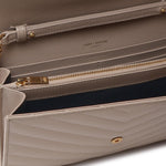 Pochette con catena Cassandre in pelle grain de poudre 377828 BOW012721 SAINT LAURENT 