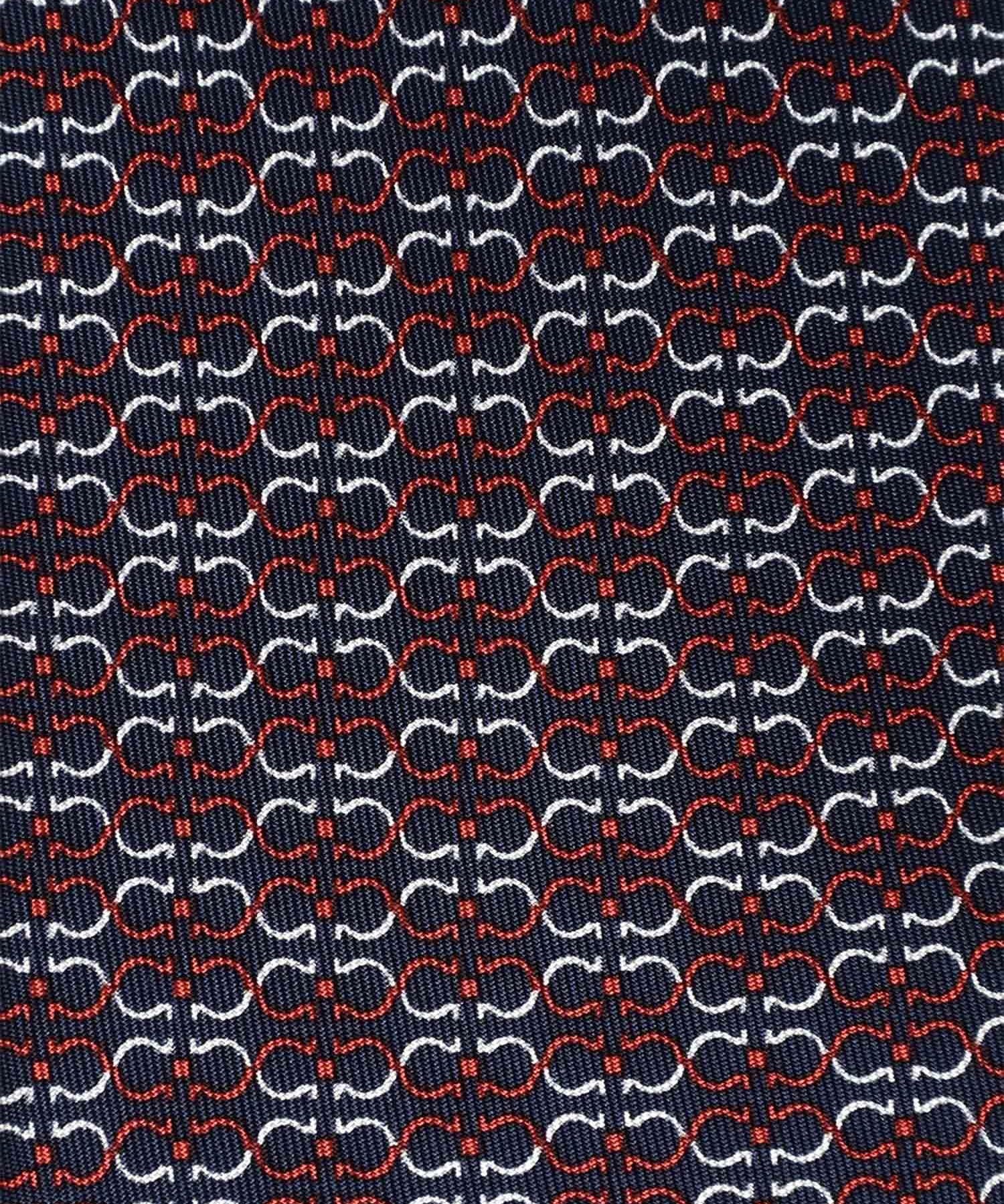 Cravatta in seta con stampa 351204 778439001 FERRAGAMO 