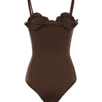 Costume da bagno bustier con rosa scultorea 608426  MAGDA BUTRYM 