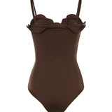 Costume da bagno bustier con rosa scultorea 608426  MAGDA BUTRYM 