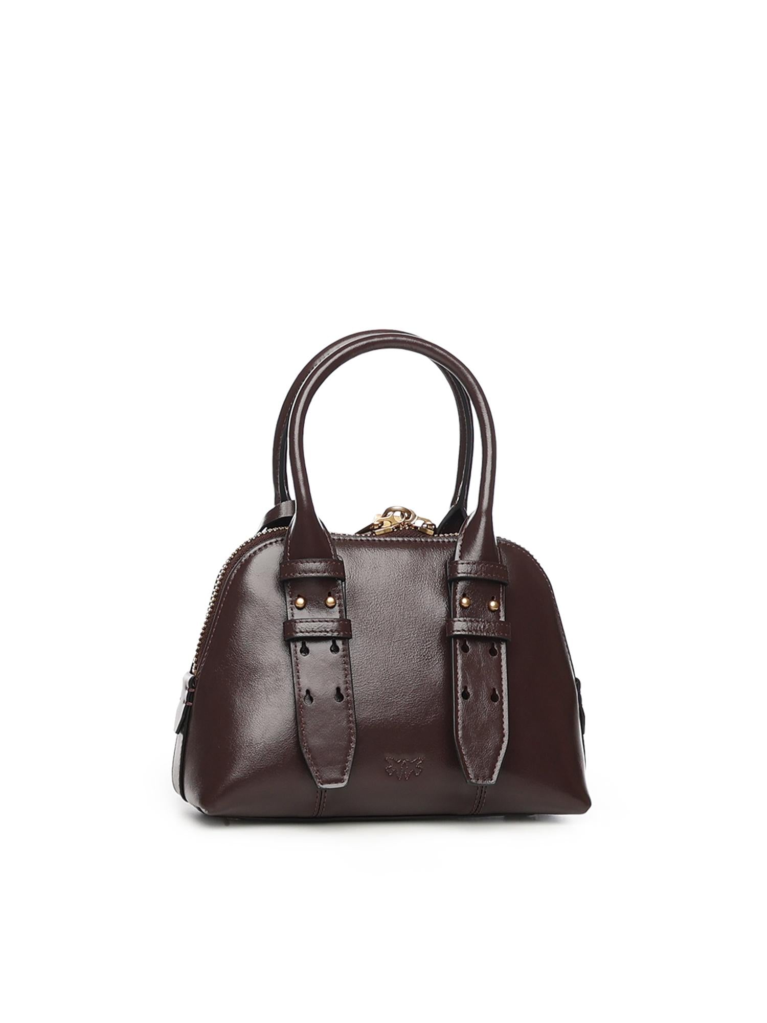 Borsa a mano piccola Escape Bag in pelle 105333 A2VWLA7Q PINKO 