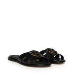 Slipper in pelle con logo SD0463 P001Z99 PINKO 