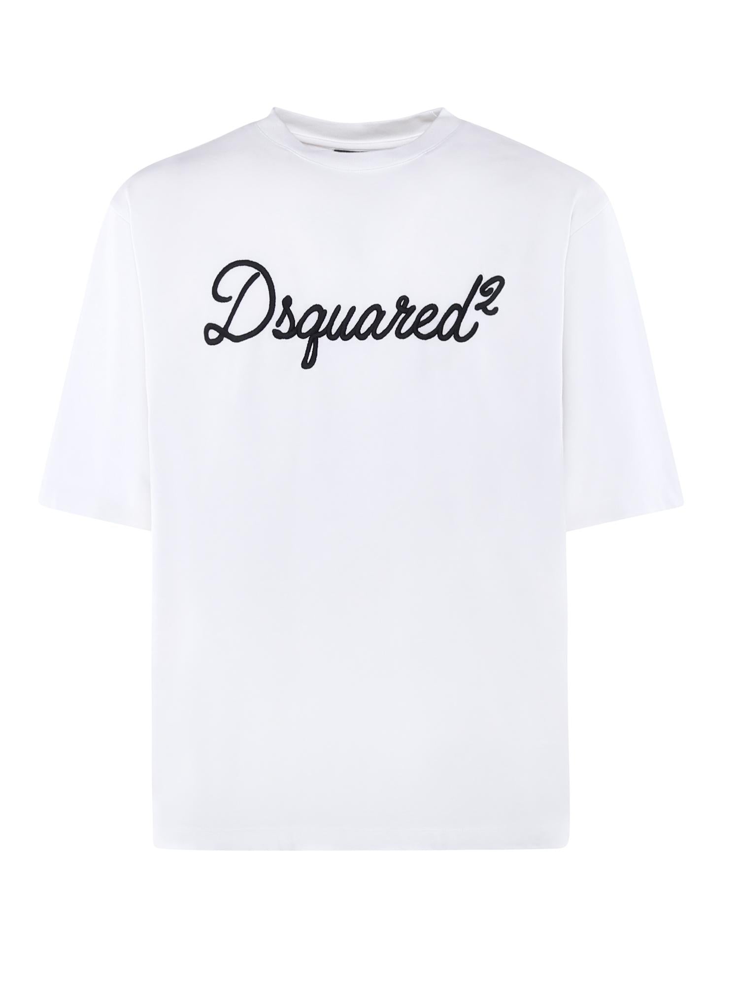 T-shirt in jersey con logo S74GD1524 D20106100 DSQUARED2 