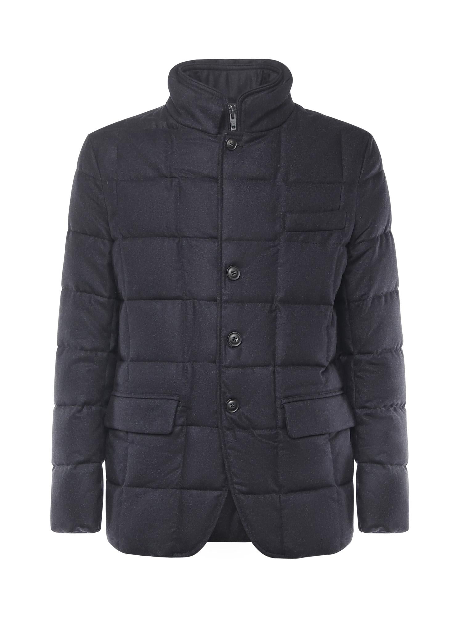 Piumino corto in flanella di lana cardata NAM45510210WGZ U604 FAY 