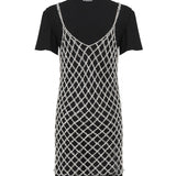 Abito t-shirt con paillettes 105144 A2LTZ99 PINKO 