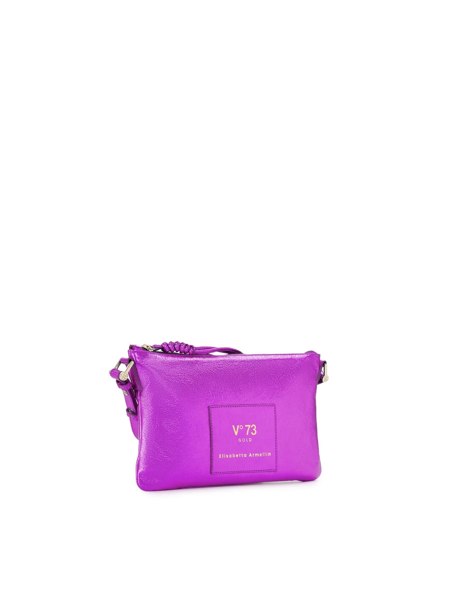 Borsa a tracolla in pelle con logo 73BP9VT03 LOLLI POPPOP PINK V° 73 