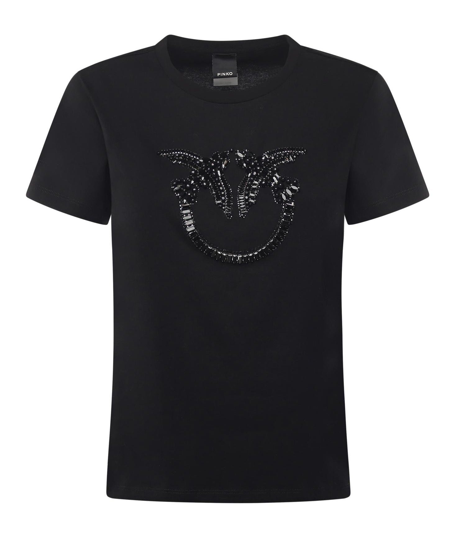 T-shirt logo Love Birds decorato 100535 A2RNZ99 PINKO 
