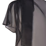 Top asimmetrico in seta 77AJM670 N0193899 GENNY 