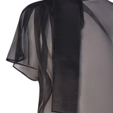 Top asimmetrico in seta 77AJM670 N0193899 GENNY 