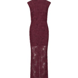 Abito lungo in mesh con stampa floreale 116273 741 ROTATE 
