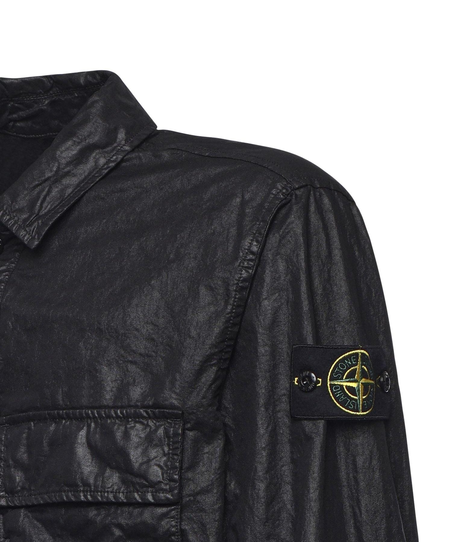 Overshirt in nylon con logo L1S151200003 S0069V0029 STONE ISLAND 