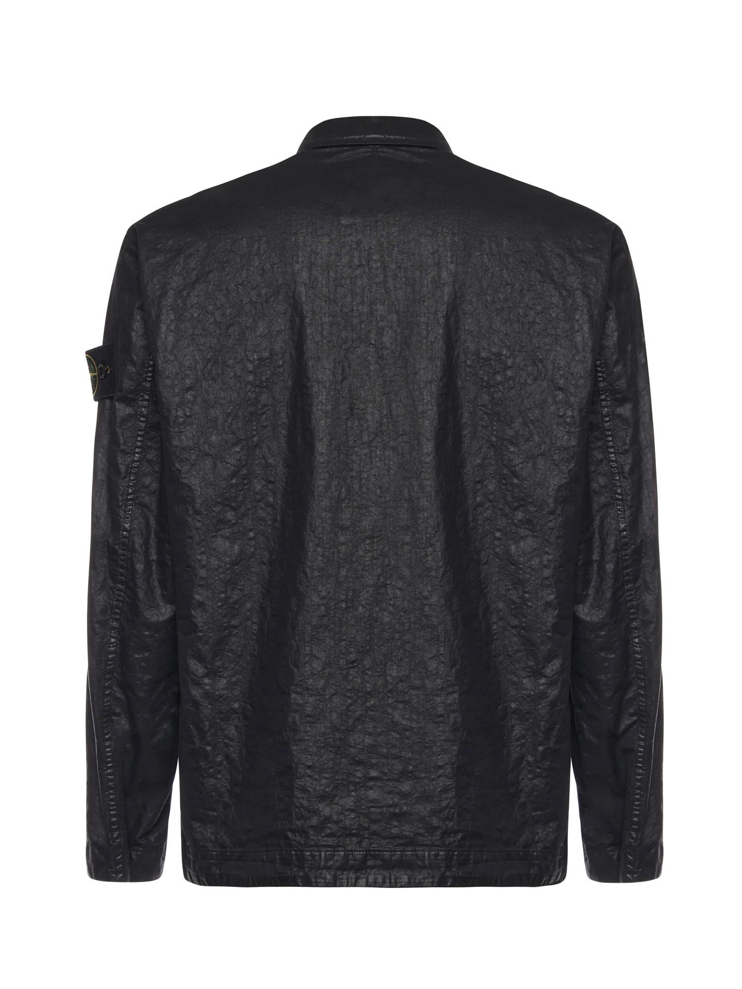 Overshirt in nylon con logo L1S151200003 S0069V0029 STONE ISLAND 