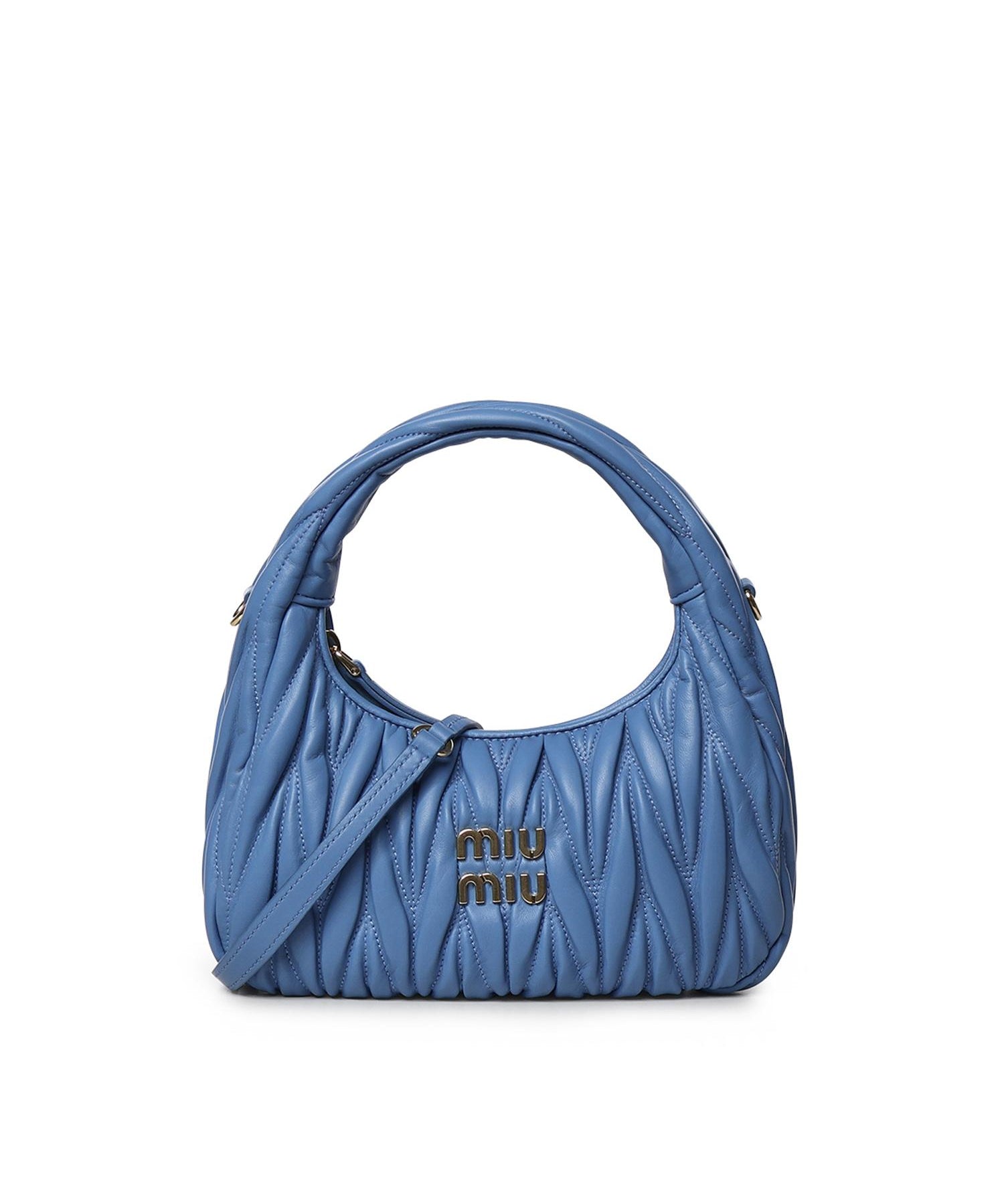 Borsa hobo Wander in nappa matelassé 5BC125 AN88F0V98 MIU MIU 