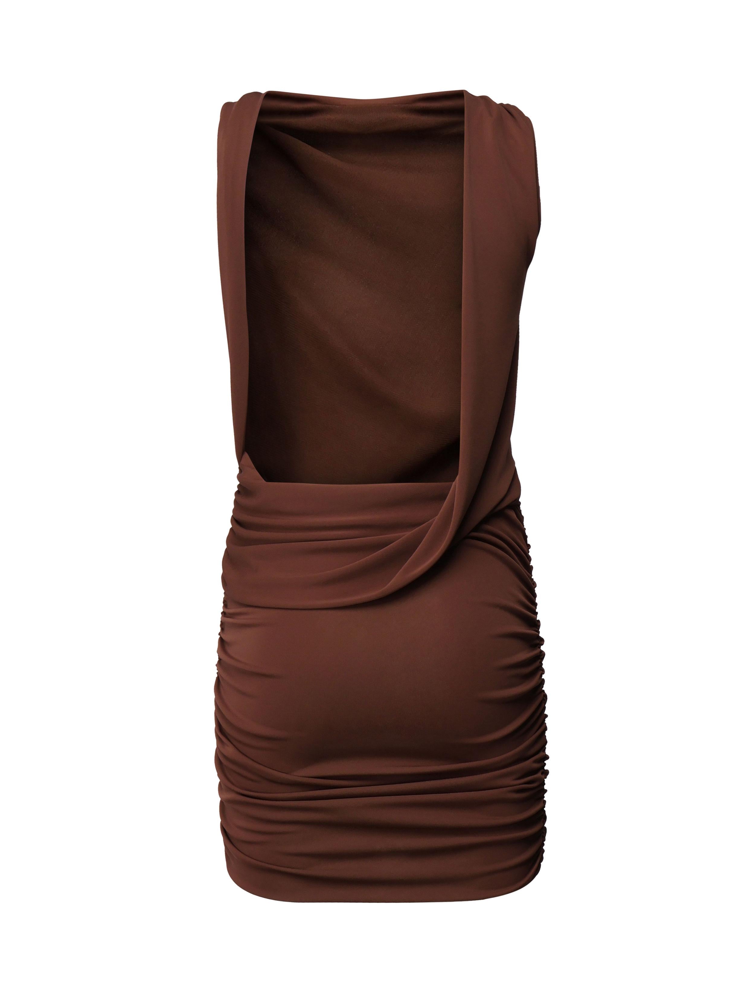 Abito con drappeggio T170114A TJP073CACAO THE ANDAMANE 